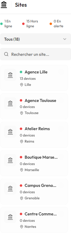 Site en ligne avec agent connecté